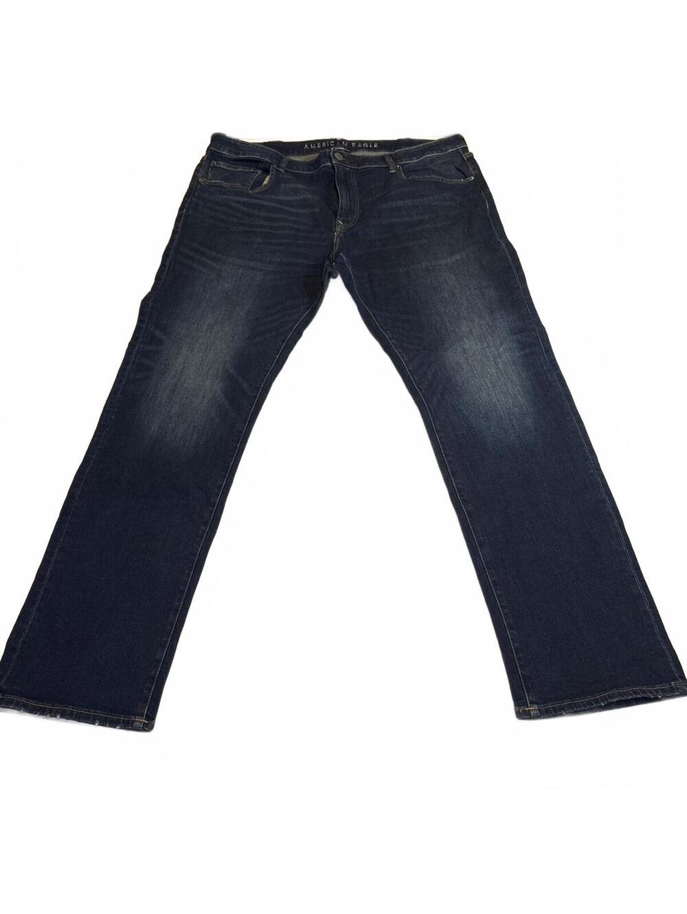 New American Eagle Dark Wash Ne(x)t Level Flex Slim Straight Leg Jeans 42x34